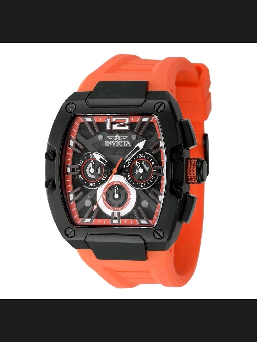 Invicta Black and Orange Men's Chronograph Sport Watch 43mm